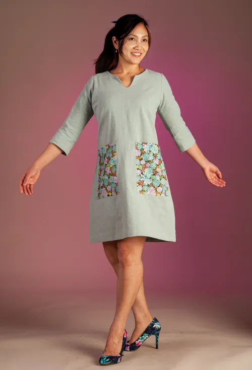 Sunsmart Dress Linen Garden Delight